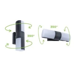 LUTEC Cyra LED -Außenwandbeleuchtung Gussaluminium Anthrazit -Garten Leben 1311148 3