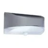 LUTEC Bread LED/Solar-Außenwandbeleuchtung Kunststoff Silber -Garten Leben 1311203 1