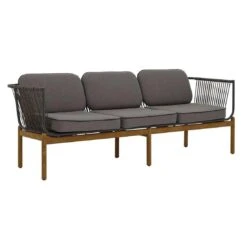 Zebra Pollux Loungeset 3-tlg. Teak/Rope Teak/Brown Brushed -Garten Leben 1321455 3