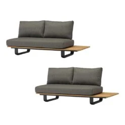 Zebra Park Ecklounge 5-tlg. Aluminium/Teak/Rope Graphit/Sutton Grey Graphit/Teak/Sutton Grey -Garten Leben 1321521 3