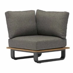 Zebra Park Ecklounge 5-tlg. Aluminium/Teak/Rope Graphit/Sutton Grey Graphit/Teak/Sutton Grey -Garten Leben 1321521 5