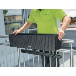Lechuza Balconera Ergänzung Balkonkastenhalter Kunststoff Schwarz -Garten Leben 1323677 2