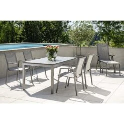 Stern New Top Edition Falun Stapelsessel Aluminium/Textilene Graphit/Silber 5 Stern New Top Edition Falun Stapelsessel Aluminium/Textilene Graphit/Silber -Garten Leben 1330365 2