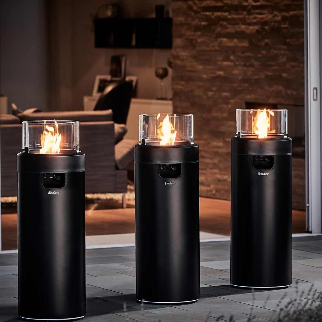 Enders NOVA LED L Gas-Feuersäule Ø36x102 Cm Edelstahl Schwarz 9 Enders NOVA LED L Gas-Feuersäule Ø36x102 Cm Edelstahl Schwarz – Bild 7