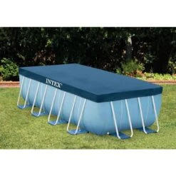 Intex Abdeckplane Für Frame Pool 400x200cm Blau