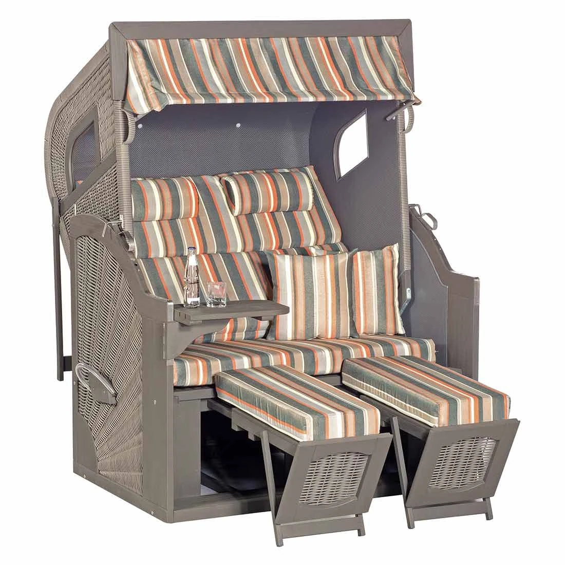 Sunny Smart Rustikal 405 Z Strandkorb Pinie/Geflecht Stone Grey 3 Sunny Smart Rustikal 405 Z Strandkorb Pinie/Geflecht Stone Grey