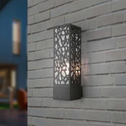 Trio Leuchten Cooper Außenwandbeleuchtung 14x10x36cm Edelstahl Anthrazit -Garten Leben 1352585 3