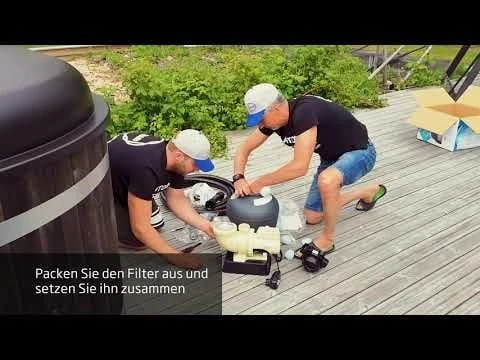 KIRAMI Original Breezy M Badefass-Set Hot Tub Ø170cm Dark Walnut/Light Grey 3 KIRAMI Original Breezy M Badefass-Set Hot Tub Ø170cm Dark Walnut/Light Grey