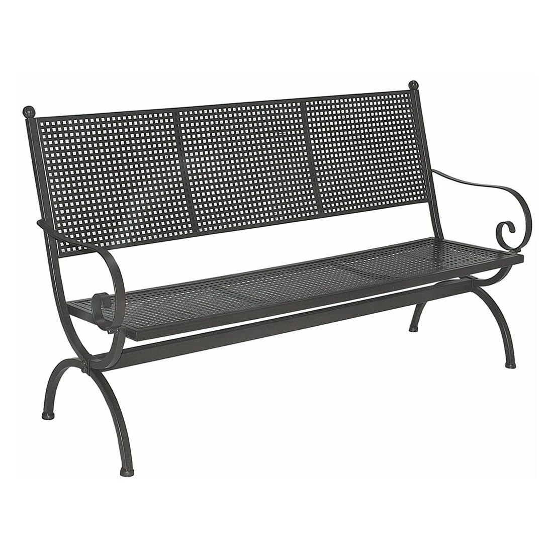 MBM Romeo Gartenbank 171cm Schmiedeeisen Marone 3 MBM Romeo Gartenbank 171cm Schmiedeeisen Marone