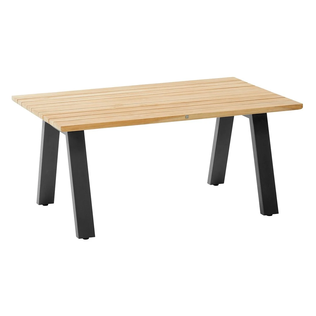 4Seasons Ambassador Kaffeetisch 120x70cm Edelstahl/Teak Anthrazit/Natur 3 4Seasons Ambassador Kaffeetisch 120x70cm Edelstahl/Teak Anthrazit/Natur