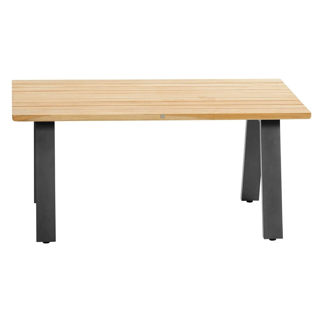 4Seasons Ambassador Kaffeetisch 120x70cm Edelstahl/Teak Anthrazit/Natur 4 4Seasons Ambassador Kaffeetisch 120x70cm Edelstahl/Teak Anthrazit/Natur – Bild 2