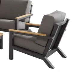 4Seasons Capitol Loungeset 4-tlg. Mit Tisch 90x90cm Anthrazit -Garten Leben 4seasons capitol loungeset 4 tlg mit tisch 90x90cm 1412271 3