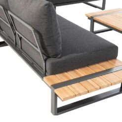 4Seasons Country Ecklounge 5-tlg. Mit Tisch 110x65cm Anthrazit/Natur -Garten Leben 4seasons country loungeecke t 5 tlg mit tisch 110x65cm 1412315 4