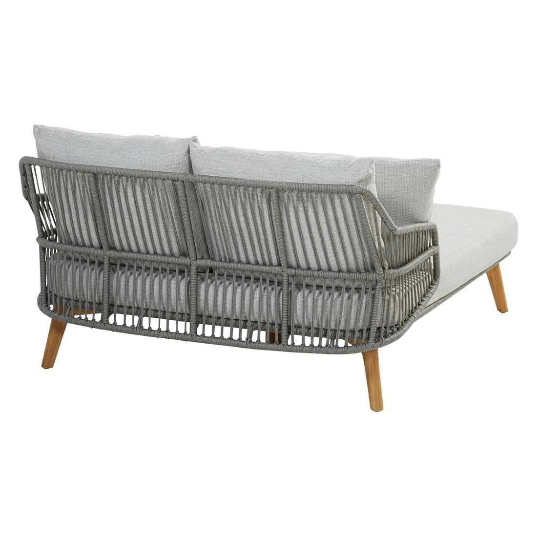 4Seasons Sempre Daybed Teak/Rope/Polster Silver Grey 6 4Seasons Sempre Daybed Teak/Rope/Polster Silver Grey – Bild 4