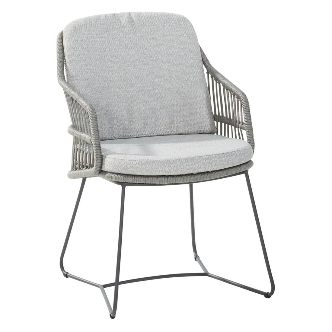 4Seasons Sempre Gartensessel Edelstahl/Rope Inkl. Kissen Anthrazit/Silbergrau 3 4Seasons Sempre Gartensessel Edelstahl/Rope Inkl. Kissen Anthrazit/Silbergrau