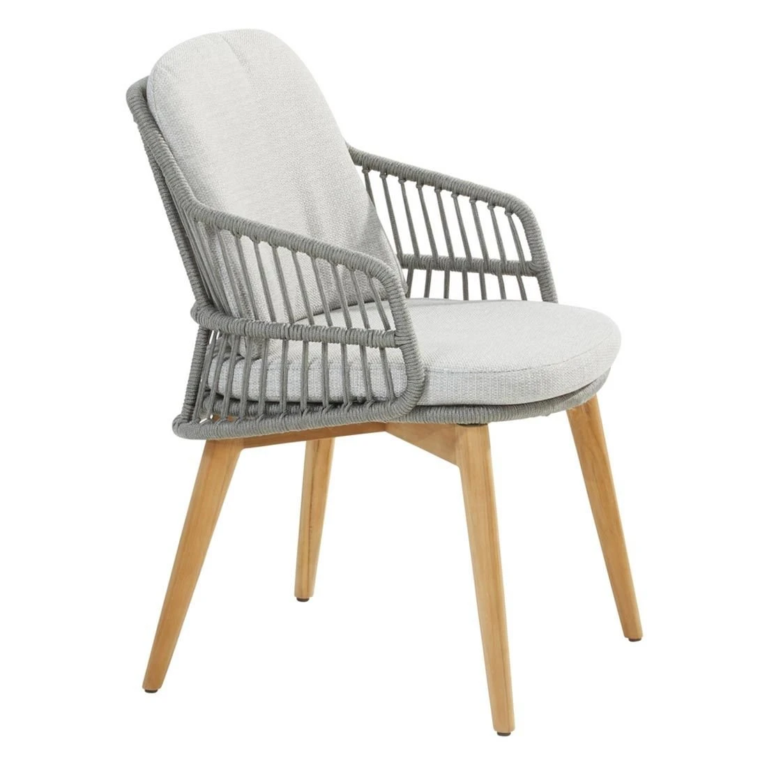 4Seasons Sempre Gartensessel Teak/Rope Inkl. Kissen Silver Grey 4 4Seasons Sempre Gartensessel Teak/Rope Inkl. Kissen Silver Grey – Bild 2