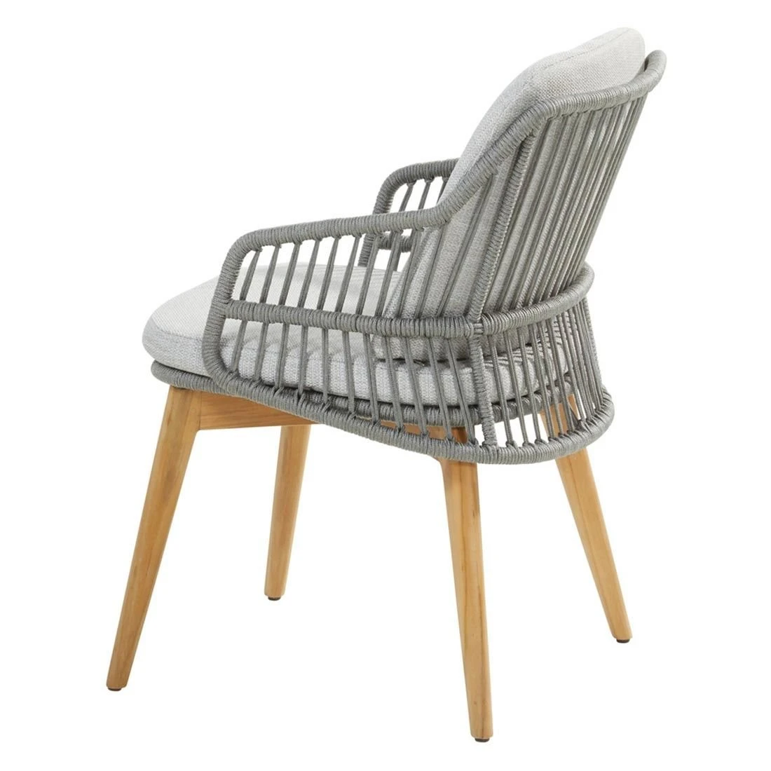 4Seasons Sempre Gartensessel Teak/Rope Inkl. Kissen Silver Grey 5 4Seasons Sempre Gartensessel Teak/Rope Inkl. Kissen Silver Grey – Bild 3
