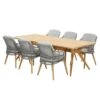 4Seasons Sempre Gartenmöbelset 7-tlg. Mit Tisch 240x100cm Hellgrau/Natur -Garten Leben 4seasons sempre gartenmoebelset 7 tlg mit tisch 240x100cm 1412370 1