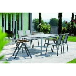 Stern Tischgestell 160x90 Cm Aluminium Graphit -Garten Leben 543348 5