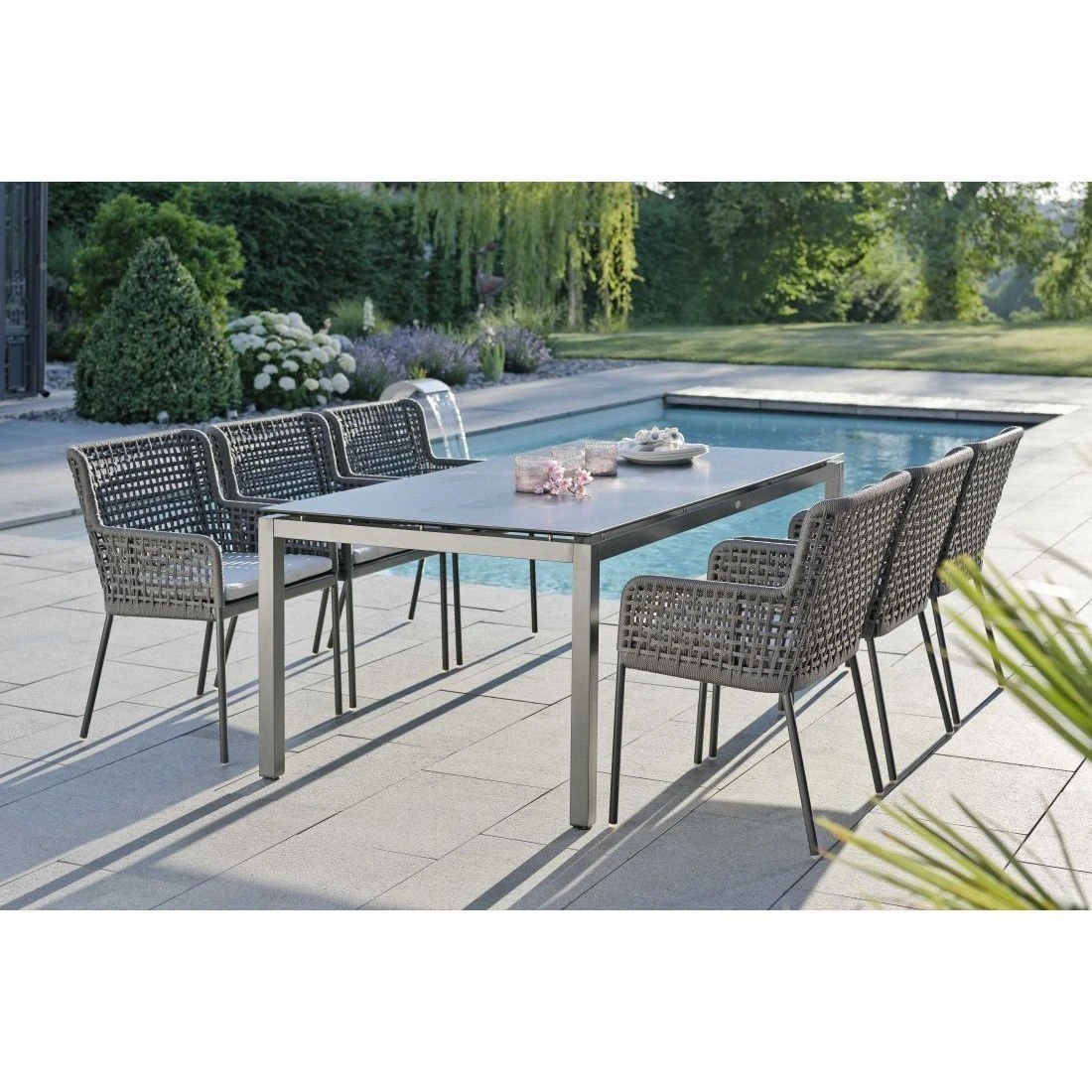 Stern Gartentisch-Gestell 200x100cm Edelstahl Vierkantrohr 21 Stern Gartentisch-Gestell 200x100cm Edelstahl Vierkantrohr – Bild 19