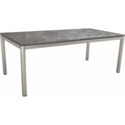 Stern Gartentisch-Gestell 200x100cm Edelstahl Vierkantrohr 22 Stern Gartentisch-Gestell 200x100cm Edelstahl Vierkantrohr -Garten Leben 543414 2
