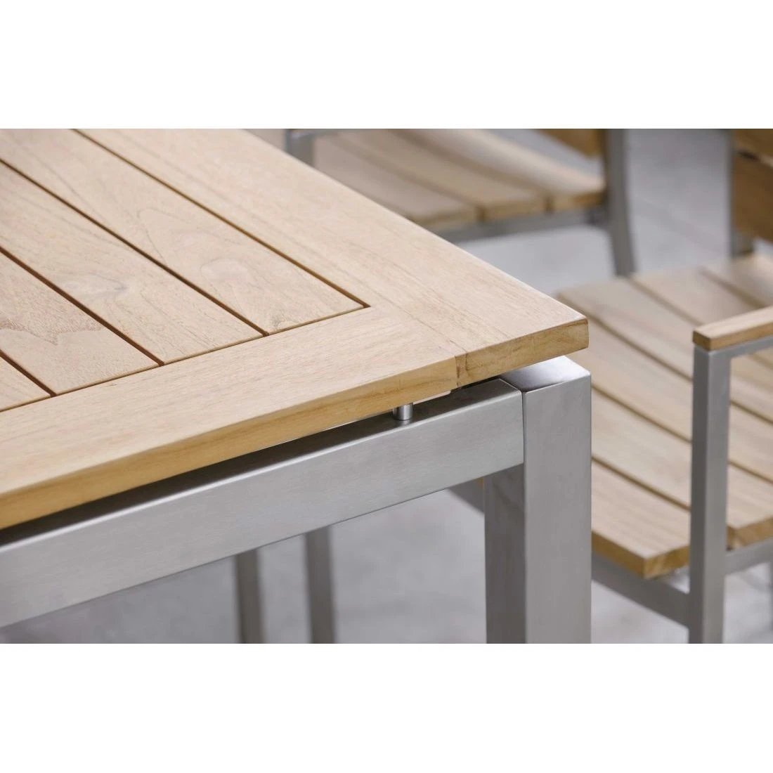 Stern Gartentisch-Gestell 200x100cm Edelstahl Vierkantrohr 8 Stern Gartentisch-Gestell 200x100cm Edelstahl Vierkantrohr – Bild 6