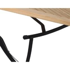 Siena Garden Peru/Mainau Biergarten-Klapptisch 120x80 Cm Stahl/Teak-Mix Schwarz -Garten Leben 545955 4