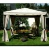 LECO 4er-Set Seitenteile Für Pavillon SAHARA 3x3m Natur -Garten Leben 643877 1
