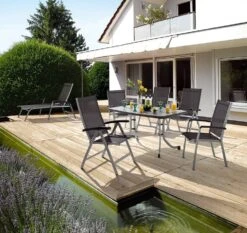 Sieger Bodega Klappsessel Aluminium/Textilene Graphit/Grau -Garten Leben 651038 2