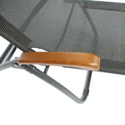 Sungörl Phönix DV Bäderliege Stahl/Textilene/Eschenholz Anthrazit/Grau -Garten Leben 657099 3