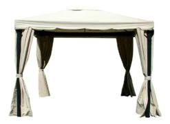 LECO 4er-Set Seitenteile Für Pavillon SAHARA 300x400cm Natur