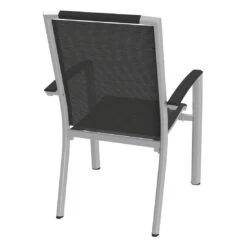 Sieger Trento Stapelsessel Hoch Aluminium/Textilene Graphit/Grau -Garten Leben 685842 3