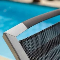 Sieger Trento Stapelsessel Hoch Aluminium/Textilene Graphit/Grau -Garten Leben 685842 4