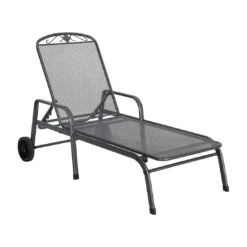 MWH Savoy Gartenliege Streckmetall Eisengrau