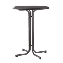Sieger Boulevard Steh-Klapptisch Ø86 Cm Stahl/Mecalit Eisengrau/Anthrazit