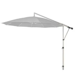 May Mezzo Ampelschirm Rund 330cm HV Silbergrau