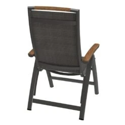 Sieger Catena Klappsessel Aluminium/Textilene Eisengrau/Grau/Teak -Garten Leben 756847 3