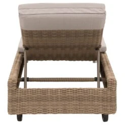 Domus Ventures Salamanca Gartenliege Halbrundgeflecht/Olefin White-Pepper/Warm-Grey -Garten Leben 765966 4