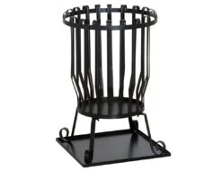 Feuerkorb Druma, Stahl, Inklusive Bodenplatte Ø 43x63cm Schwarz