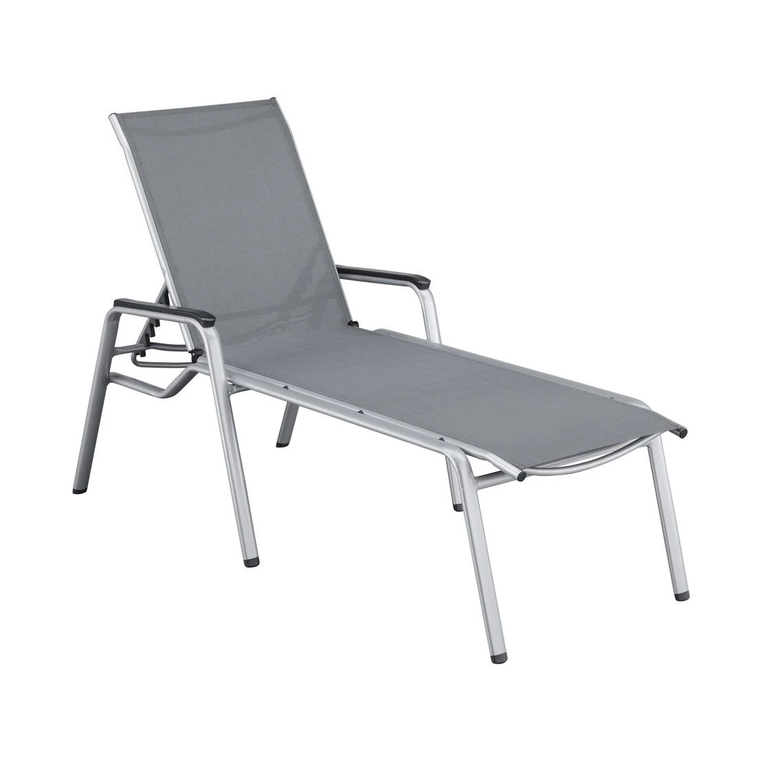 Kettler Cirrus Komfort-Stapelliege Aluminium/Textilene Silber/Anthrazitgrau 4 Kettler Cirrus Komfort-Stapelliege Aluminium/Textilene Silber/Anthrazitgrau – Bild 2