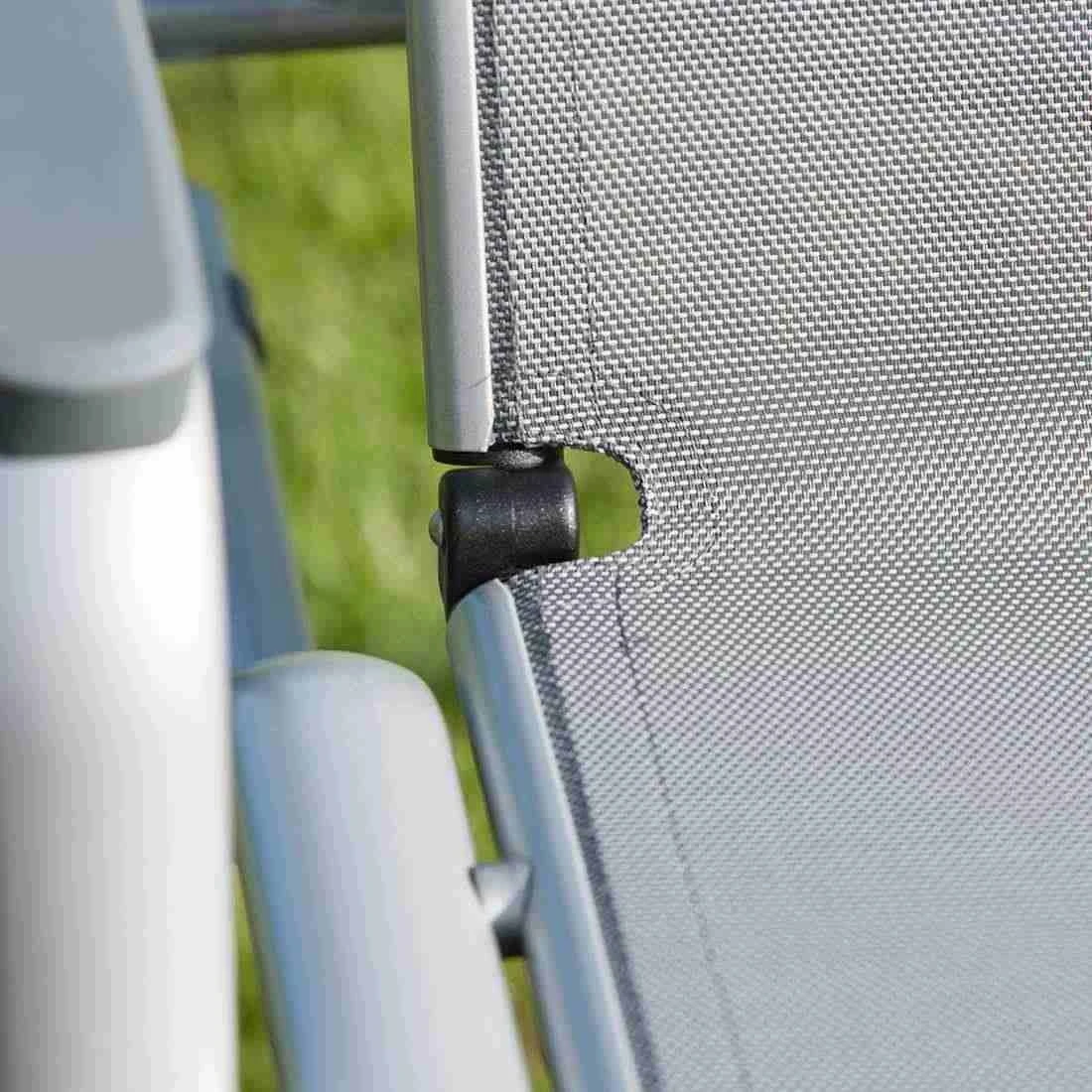 Kettler Cirrus Komfort-Stapelliege Aluminium/Textilene Silber/Anthrazitgrau 8 Kettler Cirrus Komfort-Stapelliege Aluminium/Textilene Silber/Anthrazitgrau – Bild 6