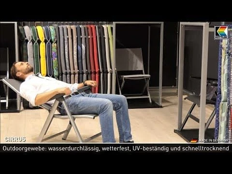 Kettler Cirrus Komfort-Stapelliege Aluminium/Textilene Silber/Anthrazitgrau 3 Kettler Cirrus Komfort-Stapelliege Aluminium/Textilene Silber/Anthrazitgrau