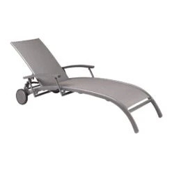 Best Larino Gartenliege Anthrazit/matt Alu-Textilene Anthrazit Matt