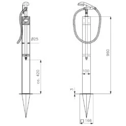 Ideal Altena Mini Gartendusche Kaltwasser Edelstahl/Holz Natur 9 Ideal Altena Mini Gartendusche Kaltwasser Edelstahl/Holz Natur -Garten Leben 811011 4