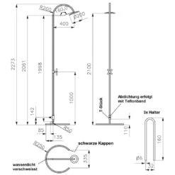 Ideal Marlin Gartendusche Kaltwasser Edelstahl -Garten Leben 811022 5