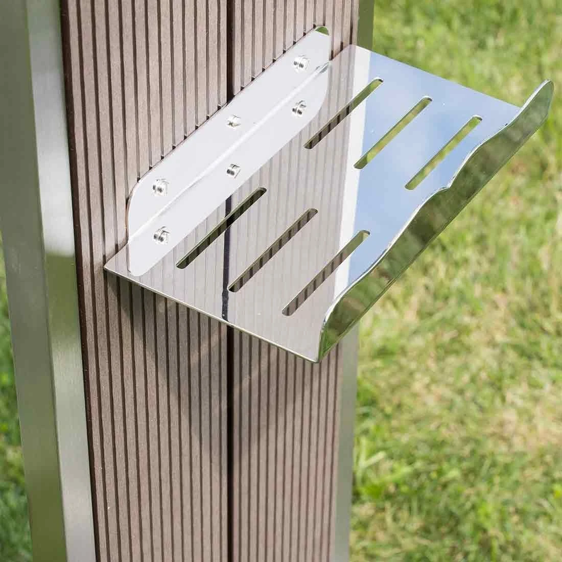 Ideal Bahama Gartendusche Kaltwasser Edelstahl/Kunstholz Silber/Braun 5 Ideal Bahama Gartendusche Kaltwasser Edelstahl/Kunstholz Silber/Braun – Bild 3