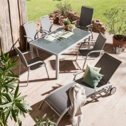 Best Palermo Klappsessel Aluminium/Textilene Silber/Anthrazit 12 Best Palermo Klappsessel Aluminium/Textilene Silber/Anthrazit -Garten Leben 811638 5