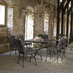 MBM Medici Gartensessel Schmiedeeisen/Textilene Graphit/Schwarz -Garten Leben 811858 3