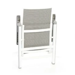 MWH Futosa Klappsessel Aluminium/Textilene Polarweiß/Grau -Garten Leben 833836 3