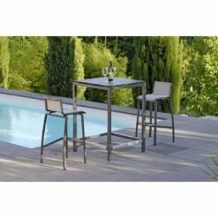 Stern Stehtischgestell 80x80cm Aluminium Anthrazit -Garten Leben 838137 5